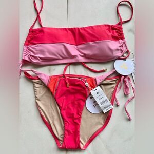 Nwt Anthropologie PilyQ Swim
AVALON Stitched Tie Full Bikini
